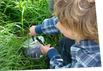 kind opent ingegraven box in Onlanden